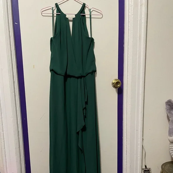 slim fit dress slacks Mock Neck Drape Gown – BCBGMAXAZRIA main image 1